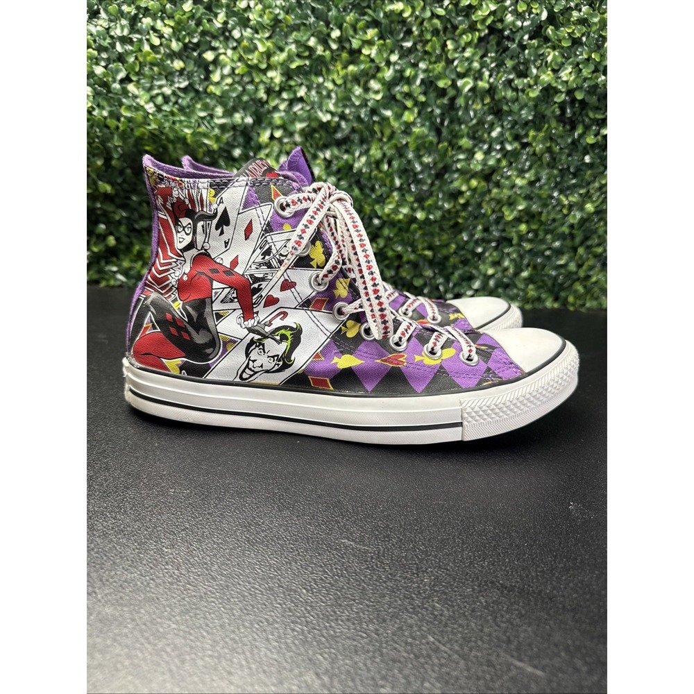Converse Harley Quinn DC Comics Chuck Taylor Shoes Women's Size 10 Men 8 - Picture 4 of 11